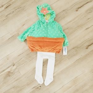 Carter's Baby Cactus Halloween Costume 12 Month Tights Green Flower Pot Desert